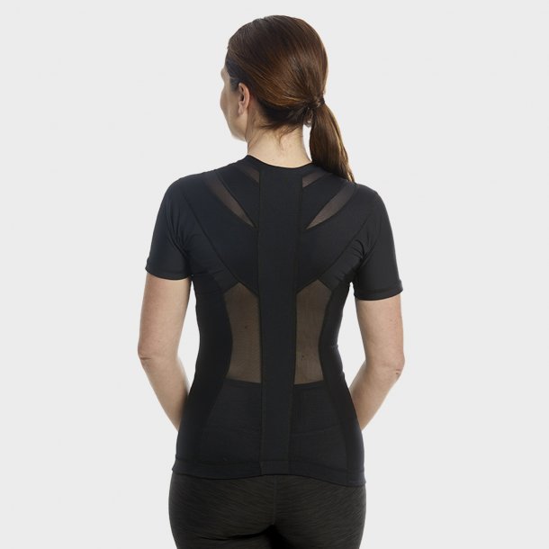 Posture correcting t-shirt in black for women
