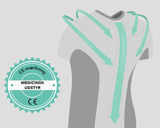 Medically registered posture correcting shirt